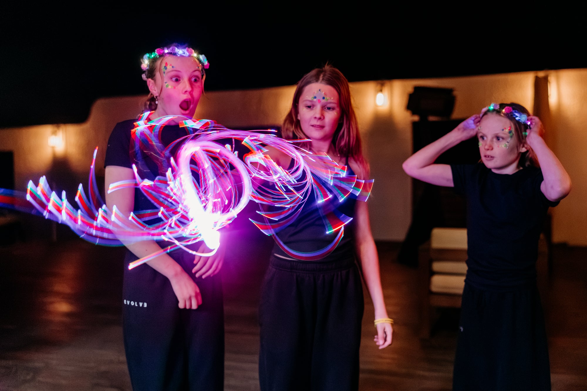 Multicolour Fiber Optic Whip