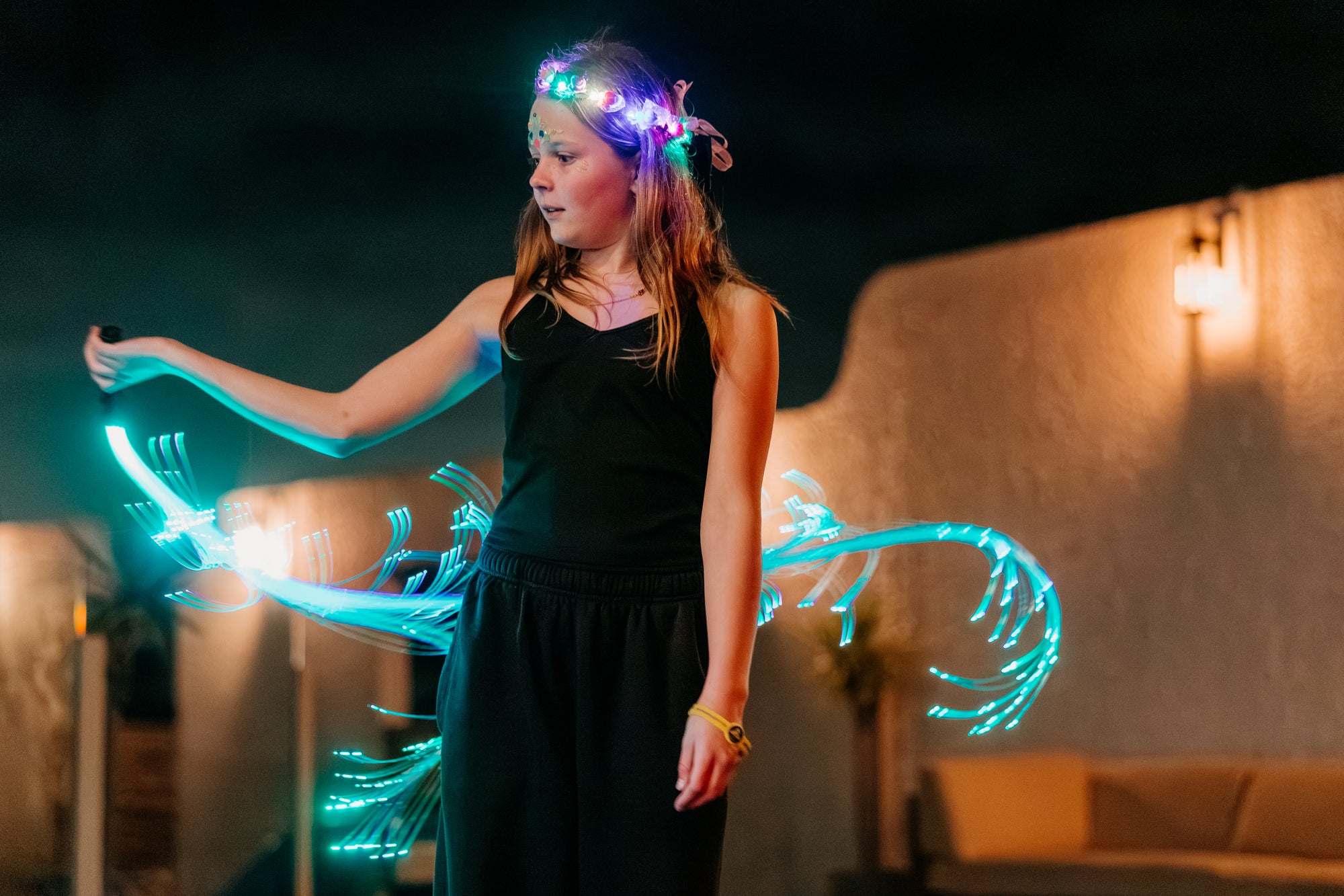 Multicolour Fiber Optic Whip