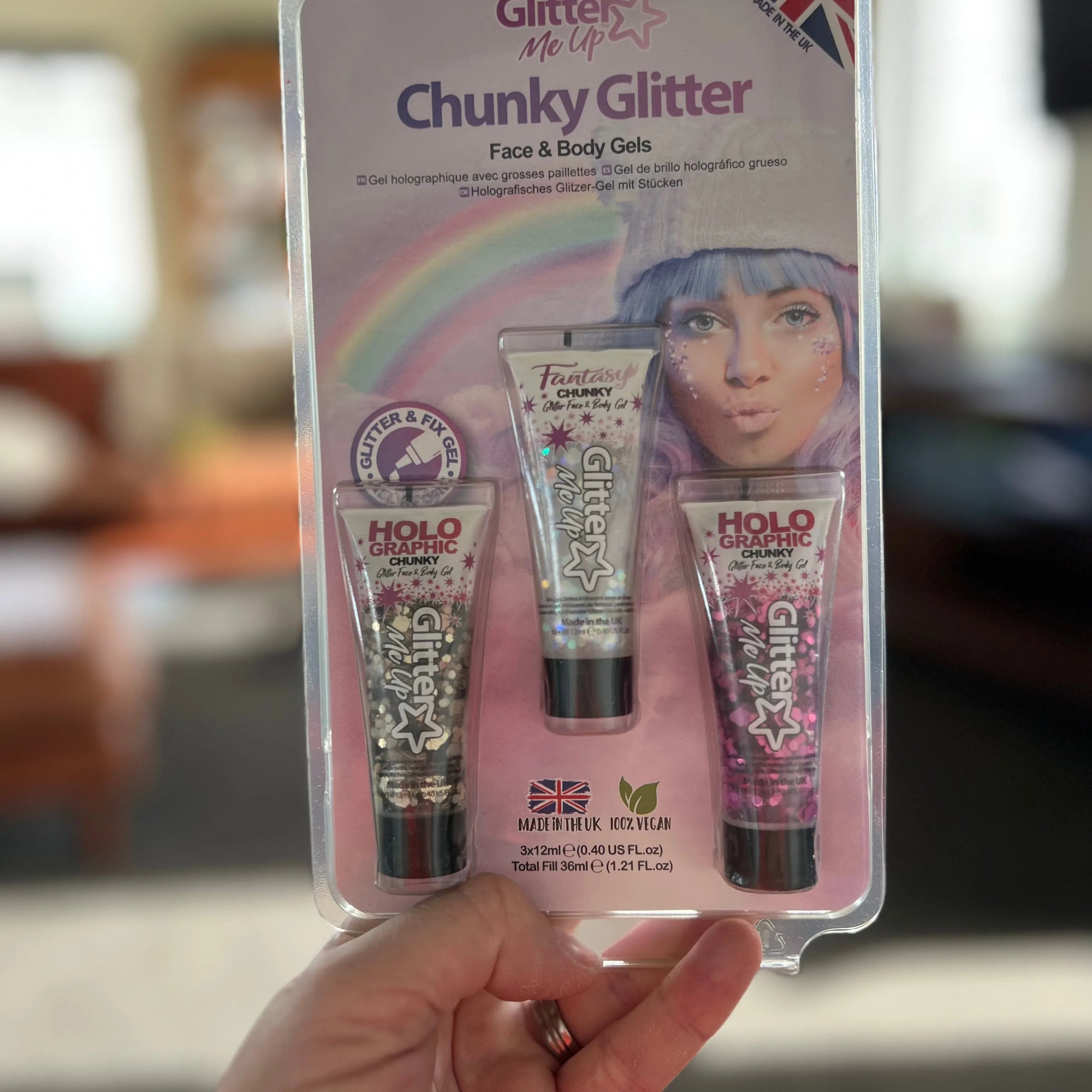 Party Pink Chunky Glitter Gel, FREE SHIPPING