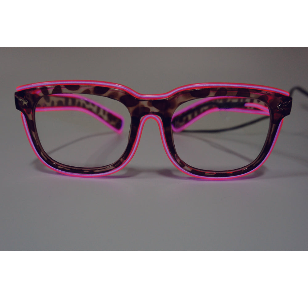 EL Wire Glasses - Leopard Frame