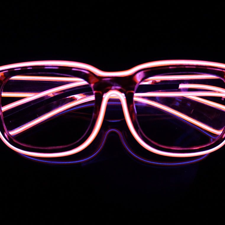 EL Wire Glasses - Leopard Frame