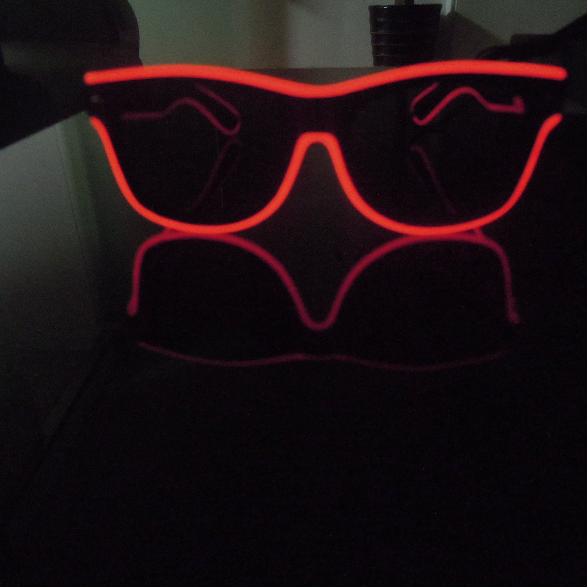 EL Wire Glasses - Leopard Frame