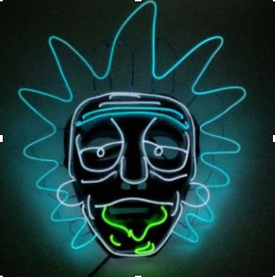 EL Wire Mask - Rick and Morty