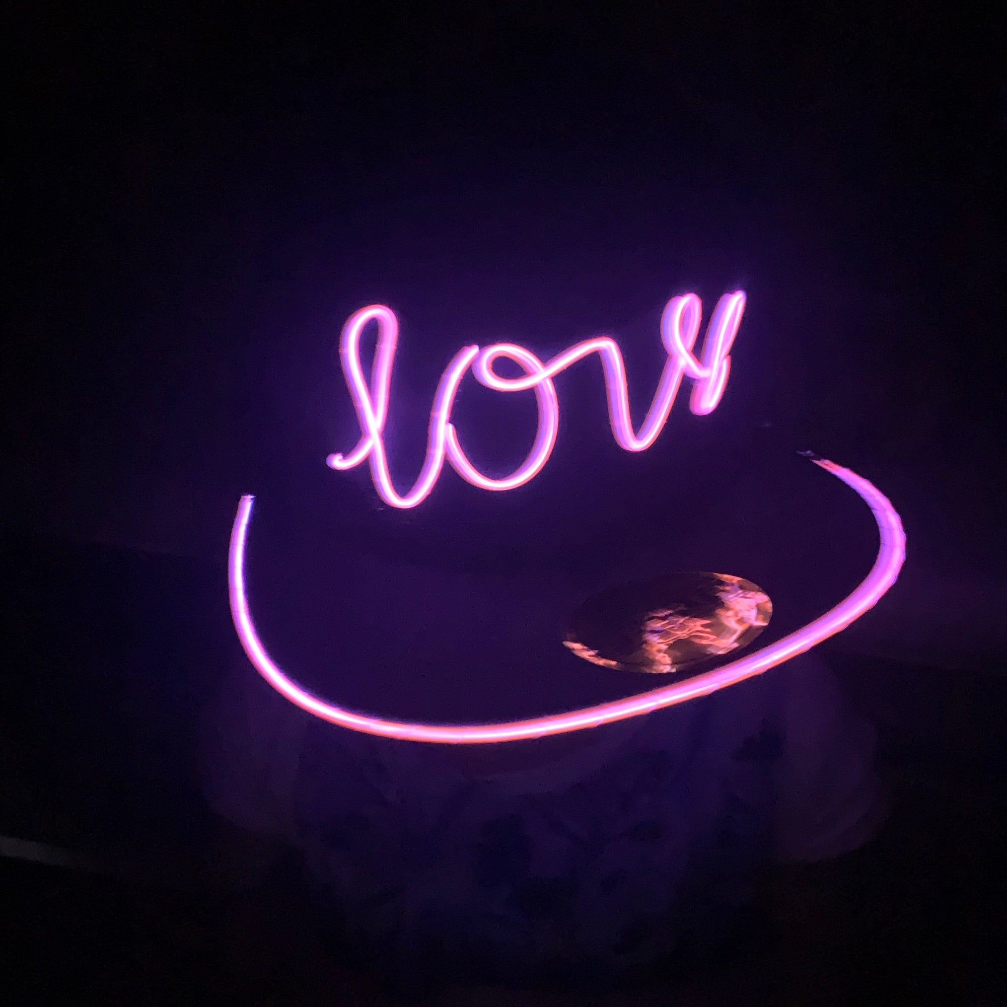 EL Wire Flat Peak Cap - Love