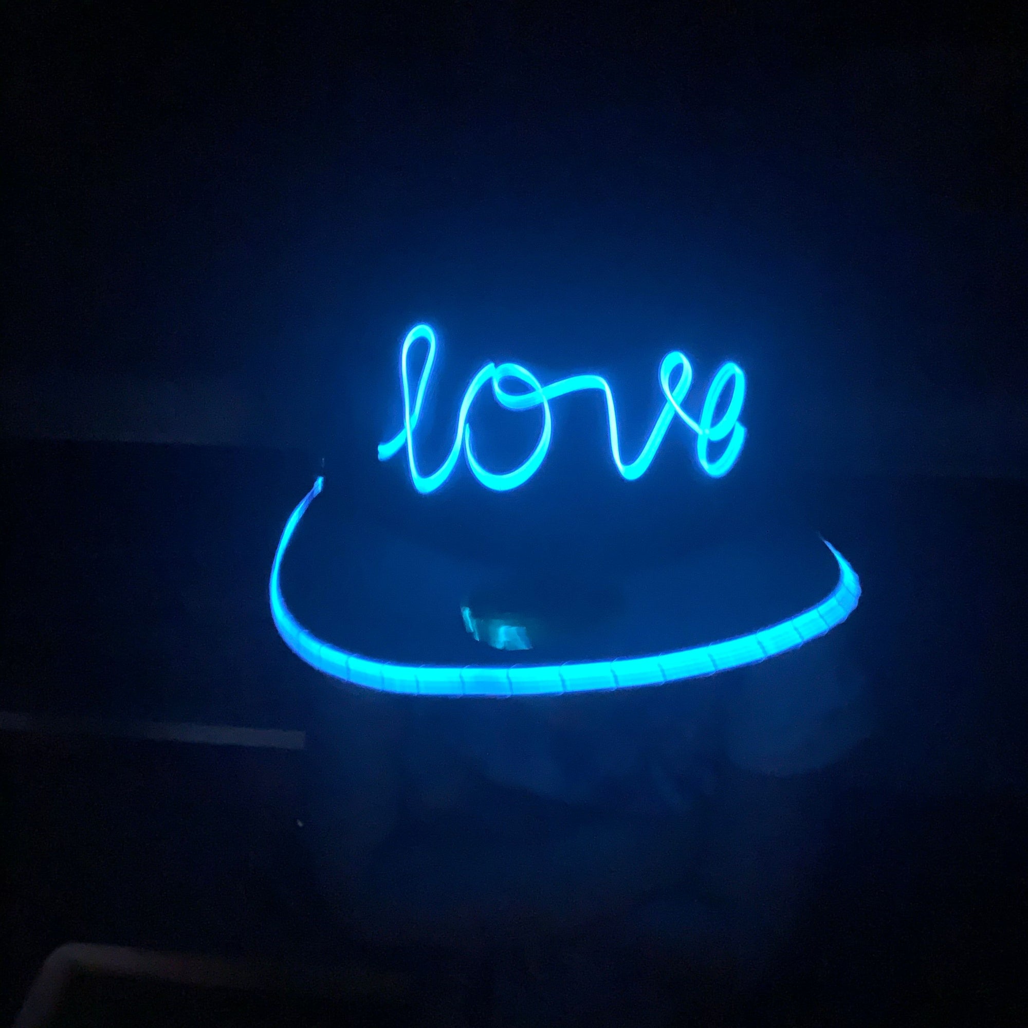 EL Wire Flat Peak Cap - Love